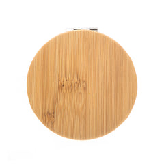 1 PC PU Leather Mirror Banboo Pattern 2X Magnification Round Folding Double-sided Cosmetic Mirror The Elegant Bamboo Pattern Looks Beautiful Suitable As Gift For Mother Daughter Sister Girlfriend Suitable To Use At Home School Company And Other Occasions