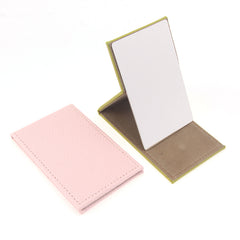 PU Eco-Friendly Leather, Single-Sided HD Stainless Steel, 110*70*7 mm Rectangular Desktop Makeup Mirror, Eight Colors Optional, Your New Guide to Colorful Makeup