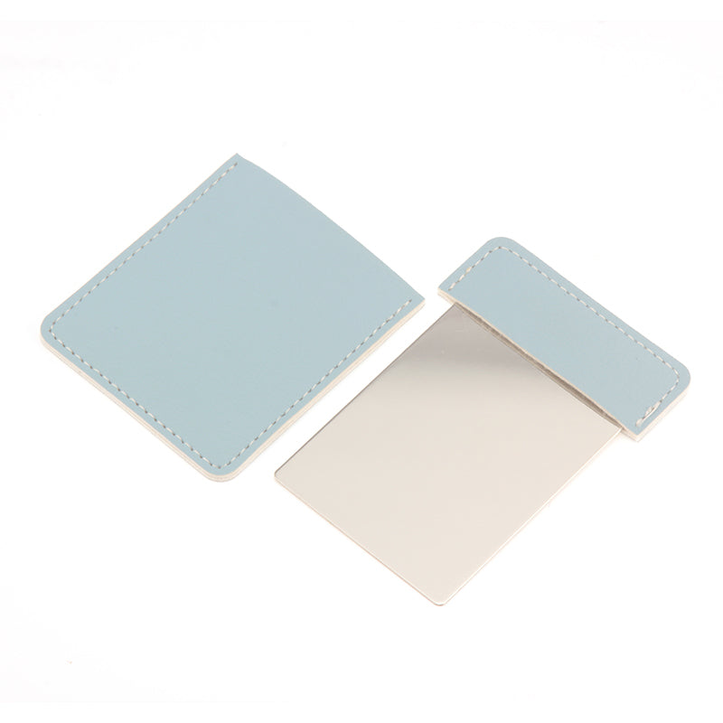 Eco-Friendly PU Leather Packaging, Made of HD Stainless Steel, Limited Edition 63*95*2mm Rectangular Cosmetic Mirror, Available in Seven Trendy Colors, Suitable for Both Gifting and Personal Use, Perfect for Sharing with Friends