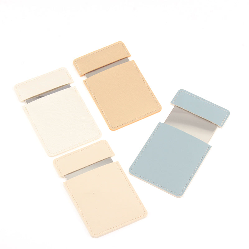 Eco-Friendly PU Leather Packaging, Made of HD Stainless Steel, Limited Edition 63*95*2mm Rectangular Cosmetic Mirror, Available in Seven Trendy Colors, Suitable for Both Gifting and Personal Use, Perfect for Sharing with Friends