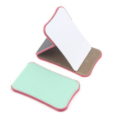 Thin And Portable, Made Of HD Stainless Steel, Eco-Friendly Leather Cosmetic Mirror, Available In Ten Colors To Match Your Daily Look #MakeupMirror #EnvironmentallyFriendlyMaterial #FashionTrend