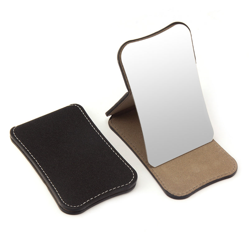 Thin And Portable, Made Of HD Stainless Steel, Eco-Friendly Leather Cosmetic Mirror, Available In Ten Colors To Match Your Daily Look #MakeupMirror #EnvironmentallyFriendlyMaterial #FashionTrend