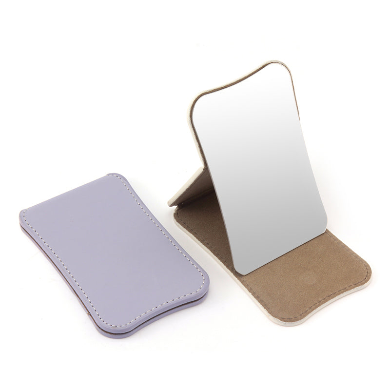 Thin And Portable, Made Of HD Stainless Steel, Eco-Friendly Leather Cosmetic Mirror, Available In Ten Colors To Match Your Daily Look #MakeupMirror #EnvironmentallyFriendlyMaterial #FashionTrend