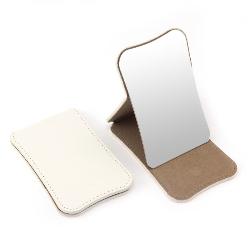 Thin And Portable, Made Of HD Stainless Steel, Eco-Friendly Leather Cosmetic Mirror, Available In Ten Colors To Match Your Daily Look #MakeupMirror #EnvironmentallyFriendlyMaterial #FashionTrend