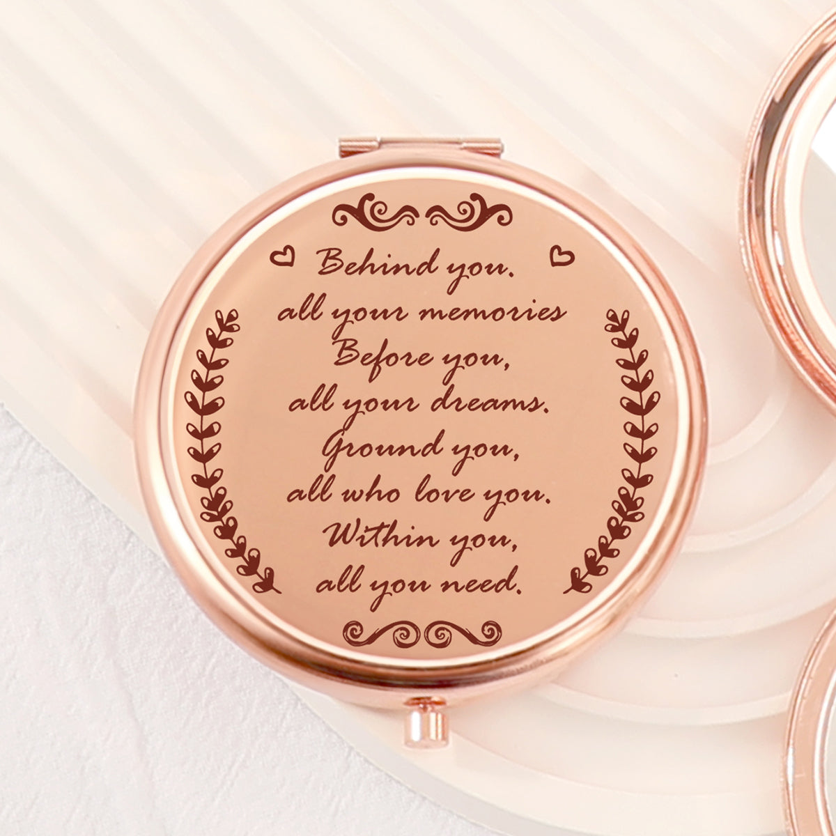 ✨ Exclusive Blessings! 65mm Rose Gold Button Makeup Mirror ✨ Double-sided, 2x magnification, HD glass, ready to ship! Perfect gift for any festive occasion! 🌹💄