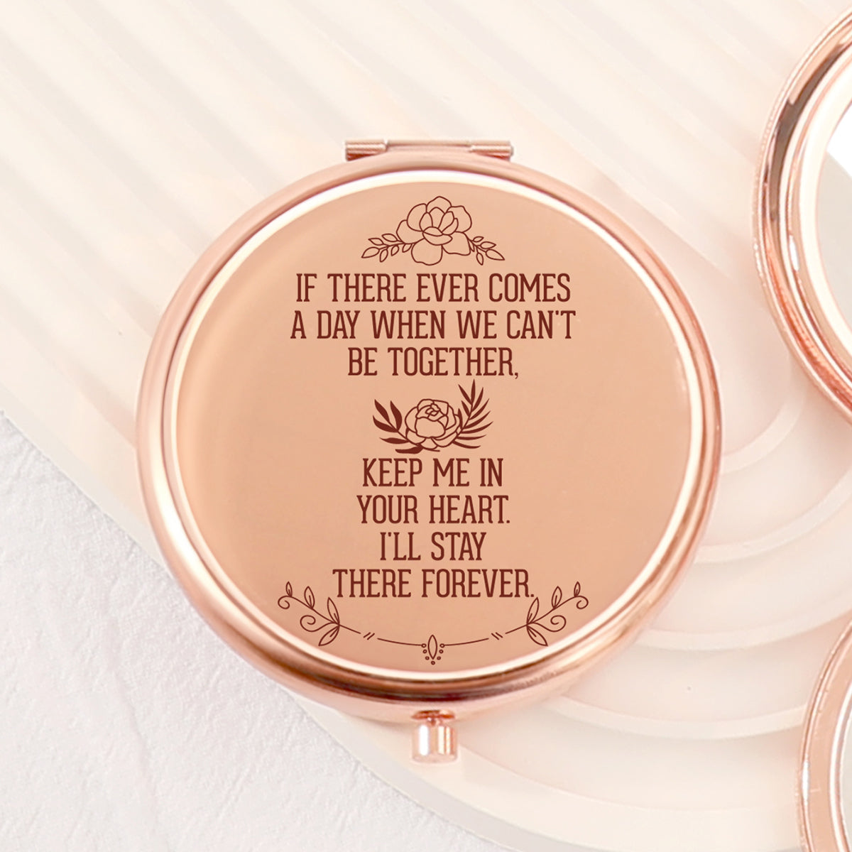 ✨ Exclusive Blessings! 65mm Rose Gold Button Makeup Mirror ✨ Double-sided, 2x magnification, HD glass, ready to ship! Perfect gift for any festive occasion! 🌹💄