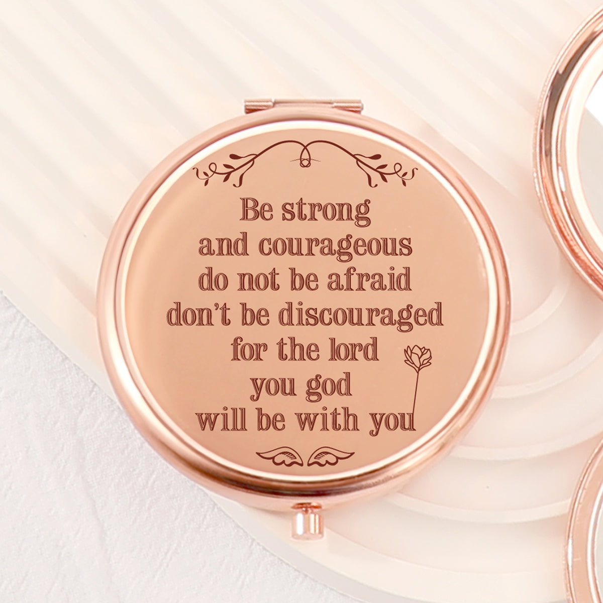 ✨ Exclusive Blessings! 65mm Rose Gold Button Makeup Mirror ✨ Double-sided, 2x magnification, HD glass, ready to ship! Perfect gift for any festive occasion! 🌹💄