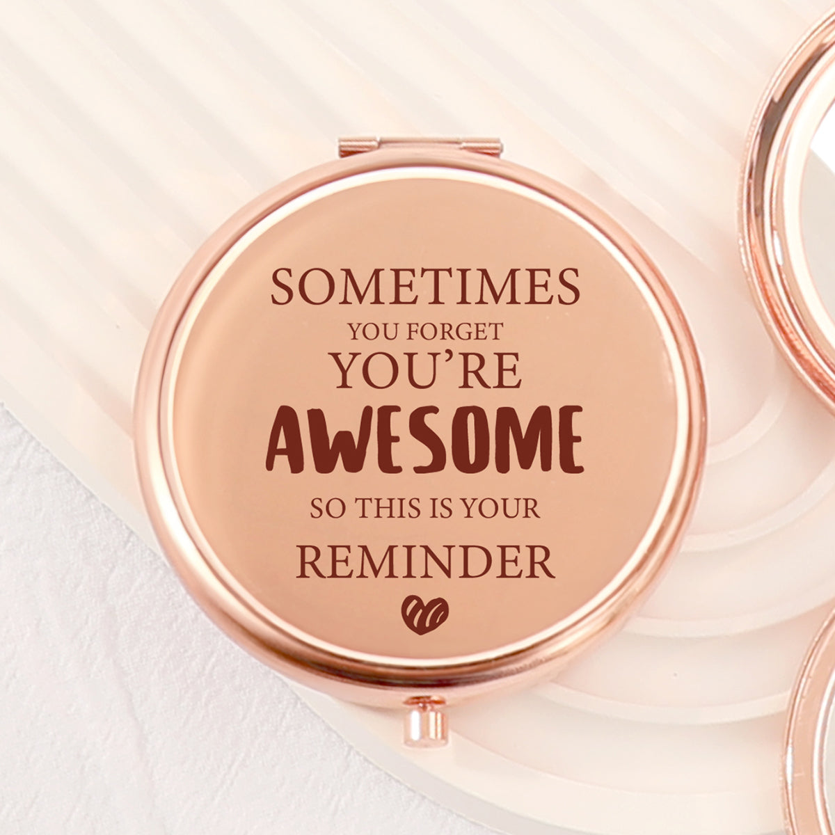 ✨ Exclusive Blessings! 65mm Rose Gold Button Makeup Mirror ✨ Double-sided, 2x magnification, HD glass, ready to ship! Perfect gift for any festive occasion! 🌹💄