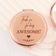 ✨ Exclusive Blessings! 65mm Rose Gold Button Makeup Mirror ✨ Double-sided, 2x magnification, HD glass, ready to ship! Perfect gift for any festive occasion! 🌹💄