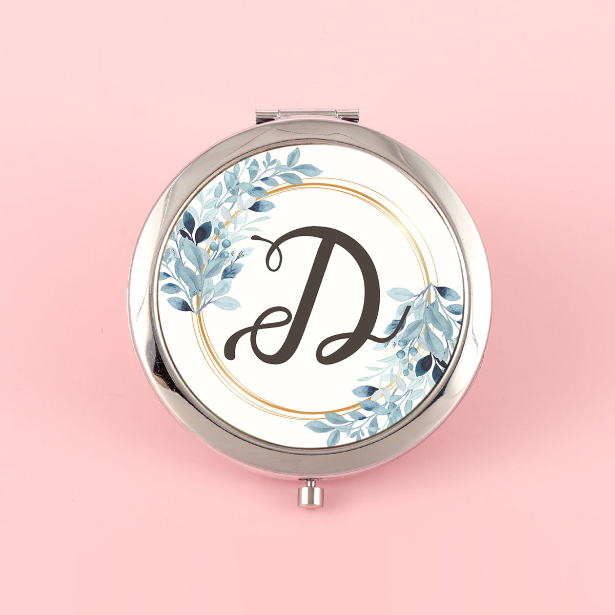 ✨ Unique and Stylish INS-inspired! 70mm Silver-Plated Circular Makeup Mirror with Double-sided Button Design, A-Z Alphabet Prints, 2x Magnification on One Side, High-Definition Glass Lens. In-stock and Perfect for Various Holiday Occasions! 🎁💄