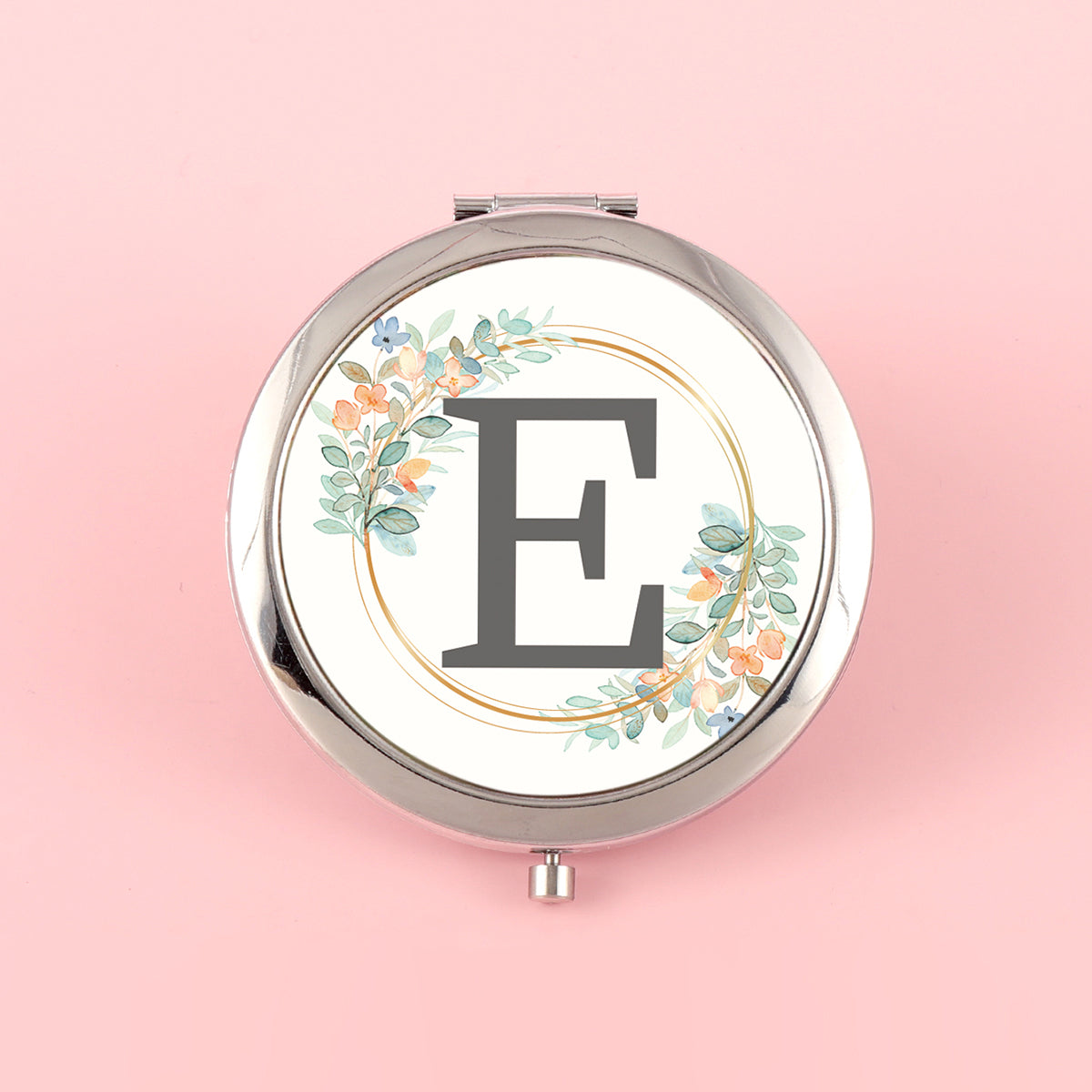 ✨ Unique and Stylish INS-inspired! 70mm Silver-Plated Circular Makeup Mirror with Double-sided Button Design, A-Z Alphabet Prints, 2x Magnification on One Side, High-Definition Glass Lens. In-stock and Perfect for Various Holiday Occasions! 🎁💄