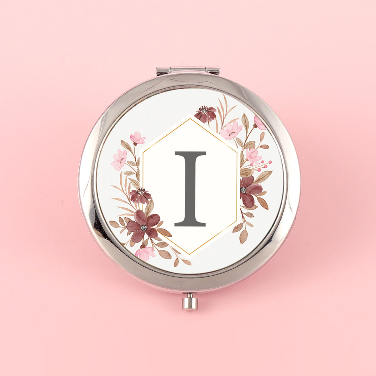 ✨ Unique and Stylish INS-inspired! 70mm Silver-Plated Circular Makeup Mirror with Double-sided Button Design, A-Z Alphabet Prints, 2x Magnification on One Side, High-Definition Glass Lens. In-stock and Perfect for Various Holiday Occasions! 🎁💄