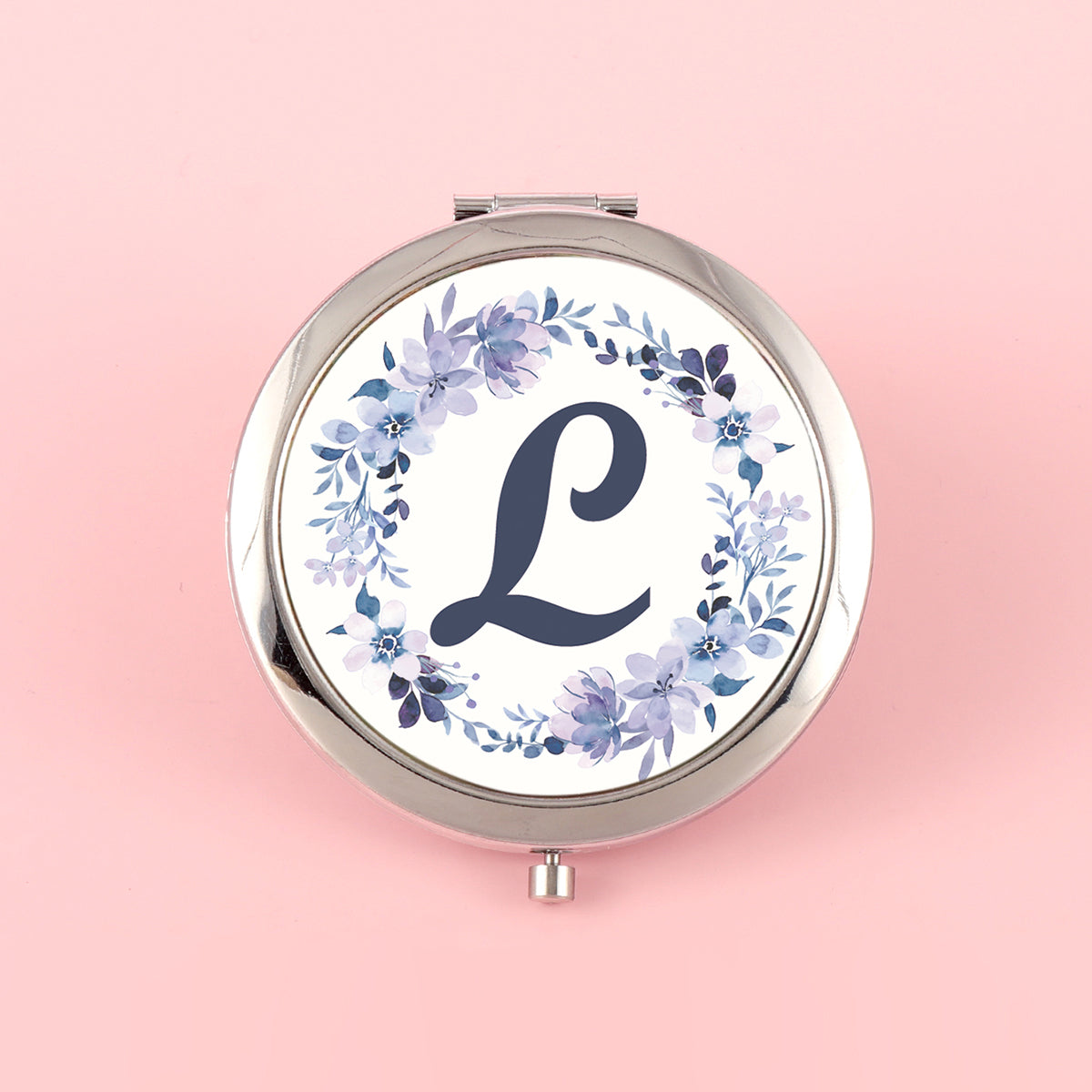 ✨ Unique and Stylish INS-inspired! 70mm Silver-Plated Circular Makeup Mirror with Double-sided Button Design, A-Z Alphabet Prints, 2x Magnification on One Side, High-Definition Glass Lens. In-stock and Perfect for Various Holiday Occasions! 🎁💄