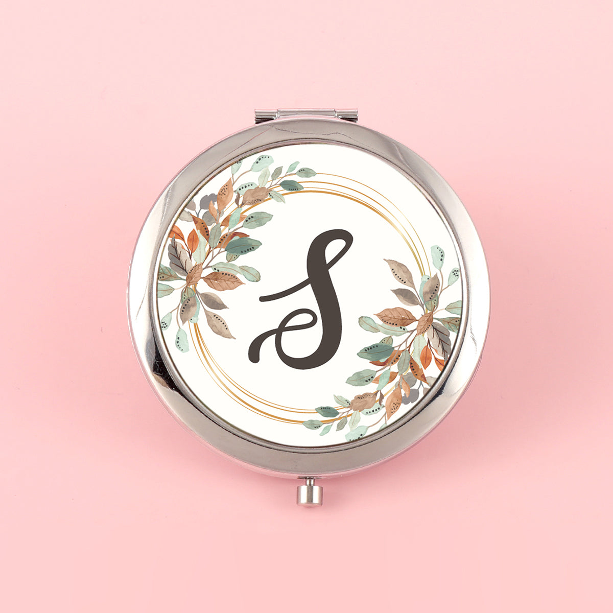 ✨ Unique and Stylish INS-inspired! 70mm Silver-Plated Circular Makeup Mirror with Double-sided Button Design, A-Z Alphabet Prints, 2x Magnification on One Side, High-Definition Glass Lens. In-stock and Perfect for Various Holiday Occasions! 🎁💄