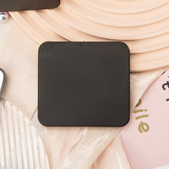 Exclusive INS Style: Double-sided 7cm Square Makeup Mirror in Black, Gray, and Blue. Plastic Material with Standard HD Lenses. Ideal for Promotions!