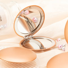 Rose Gold Enchantment✨: INS-style Circular UFO Magnetic DIY Makeup Mirror, 7cm Compact Elegance, Fashionable Beauty Essential, Illuminate Every Moment! 💄