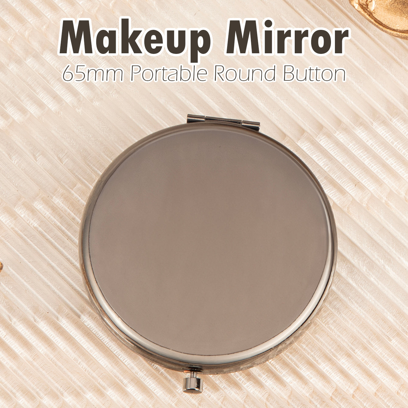 1PC Round Button Mirror 2X Magnification Folding Double Side Compact Mirror Suitable As A Gift For Mother Friend Lover Suitable For Christmas Birthday Valentine's Day Suitable For Use At Home Company Classroom