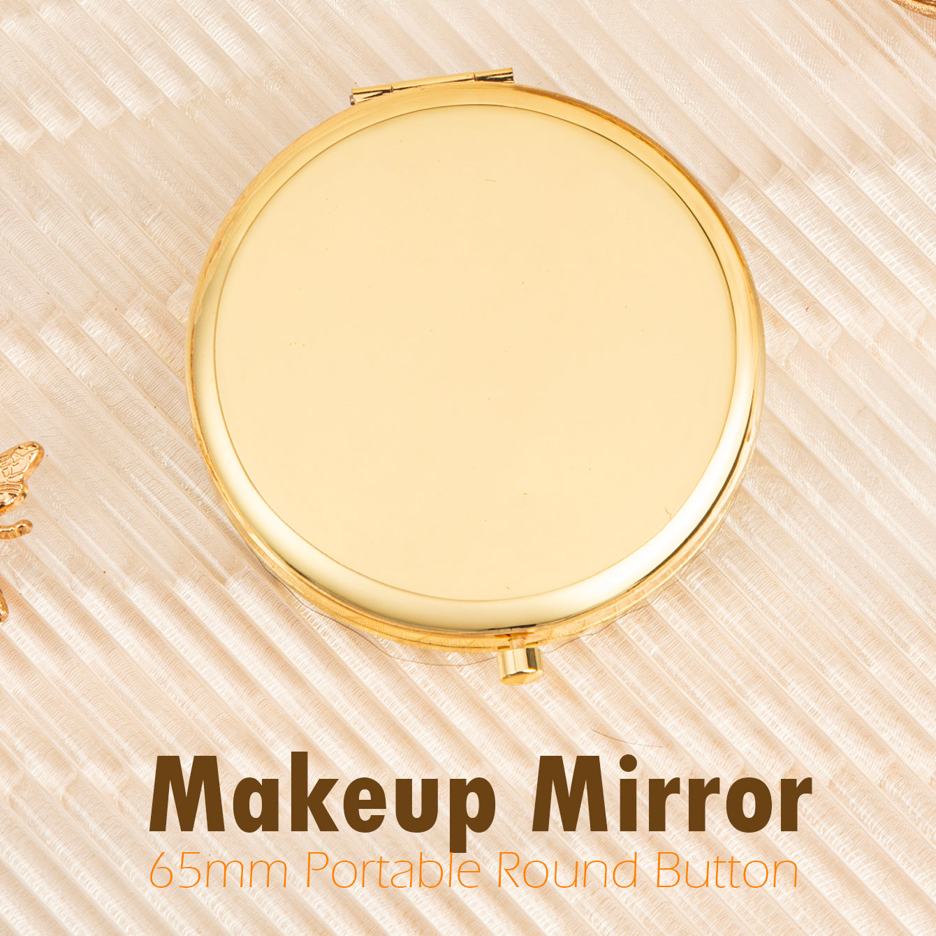 1PC Round Button Mirror 2X Magnification Folding Double Side Compact Mirror Suitable As A Gift For Mother Friend Lover Suitable For Christmas Birthday Valentine's Day Suitable For Use At Home Company Classroom