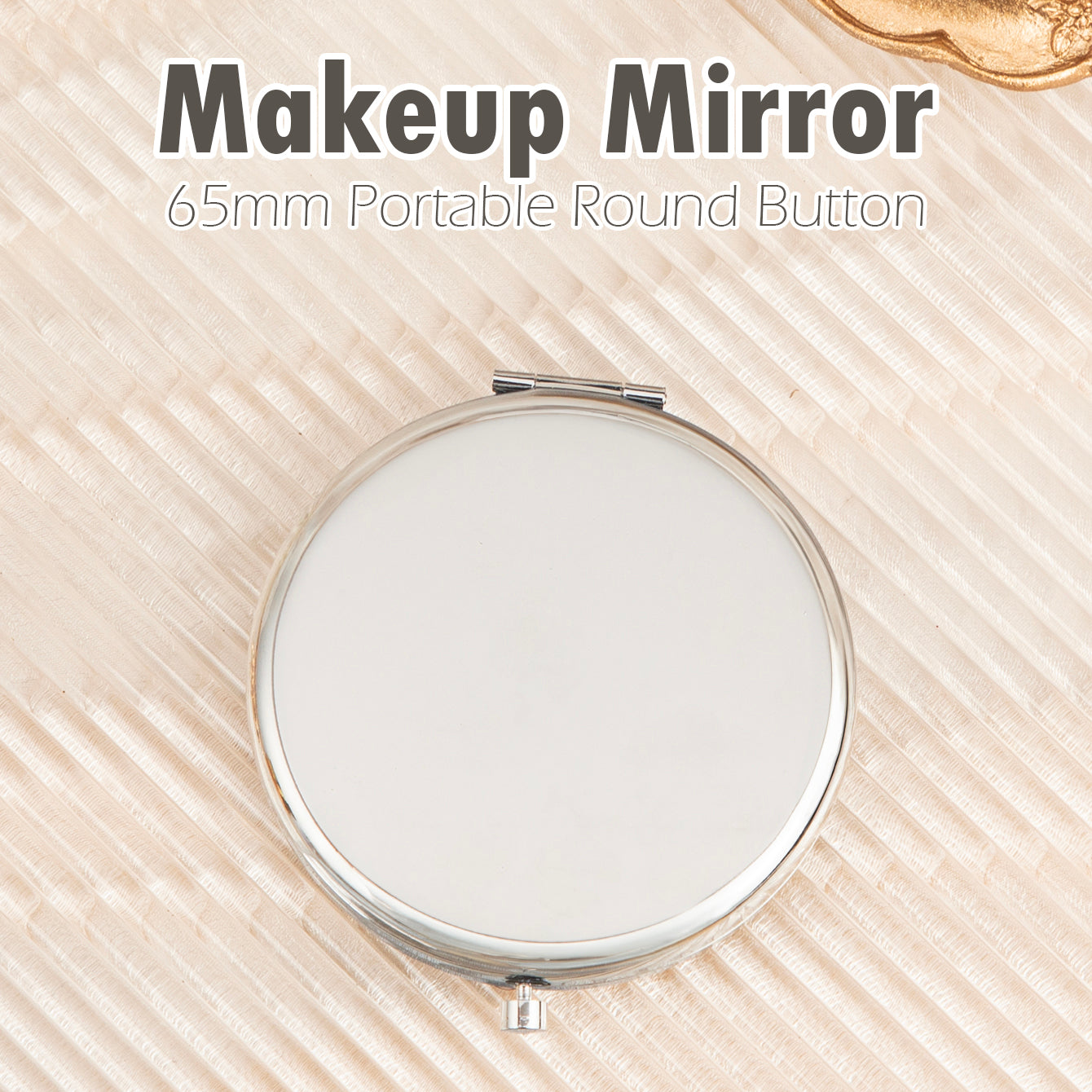 1PC Round Button Mirror 2X Magnification Folding Double Side Compact Mirror Suitable As A Gift For Mother Friend Lover Suitable For Christmas Birthday Valentine's Day Suitable For Use At Home Company Classroom