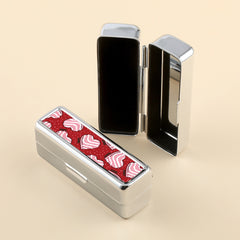 1PC Metal Lipstick Case Drop Glue Pattern Decoration Can Be Used To Store Lipstick Very Suitable For Going Out To Protect Lipstick From Harm Suitable For Giving It As A Gift To Mom Daughter And Friends Suitable For Carrying When Traveling