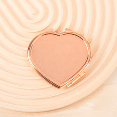 1PC DIY Blank Makeup Mirror Folding Heart Double Side Compact Mirror 2X Magnification Gold And Sliver Suitable For Making Unique DIY Mirrors For Relatives And Friends As Holiday Gifts And Birthday Gifts Can Be Used At Home Company And Other Occasions