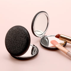 1 PC 60mm Round Bread Mirror 2X Magnification Folding Double-side Makeup Mirror The Smooth Surface Offers A Clear Reflection Perfect For Daily Gift For Mother Sister Girlfriend Suitable For Home Office Travel And Other Occasions