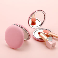 1 PC 60mm Round Bread Mirror 2X Magnification Folding Double-side Makeup Mirror The Smooth Surface Offers A Clear Reflection Perfect For Daily Gift For Mother Sister Girlfriend Suitable For Home Office Travel And Other Occasions