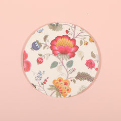 1 PC Round Single-sided Makeup Mirror Tinplate Interior Exquisite Printed Paper Shell Compact And Portable Design Perfect For Precision Makeup Ideal Gift For Mother Daughter Sister Girlfriend Suitable For Home Office Travel And More