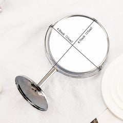 1 PC Silver Round Table Makeup Mirror With Elegant Design And HD Clarity Perfect For Home Office And Vanity Use Ideal For Precision Makeup Application A Stylish And Functional Accessory Great As A Gift For Mother Daughter Sister Or Girlfriend