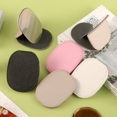 Fashion Forward | PU Leather Clad, Compact 8K HD Egg-shaped Folding Makeup Mirror, Four Colors to Choose from, Drop-Proof Design