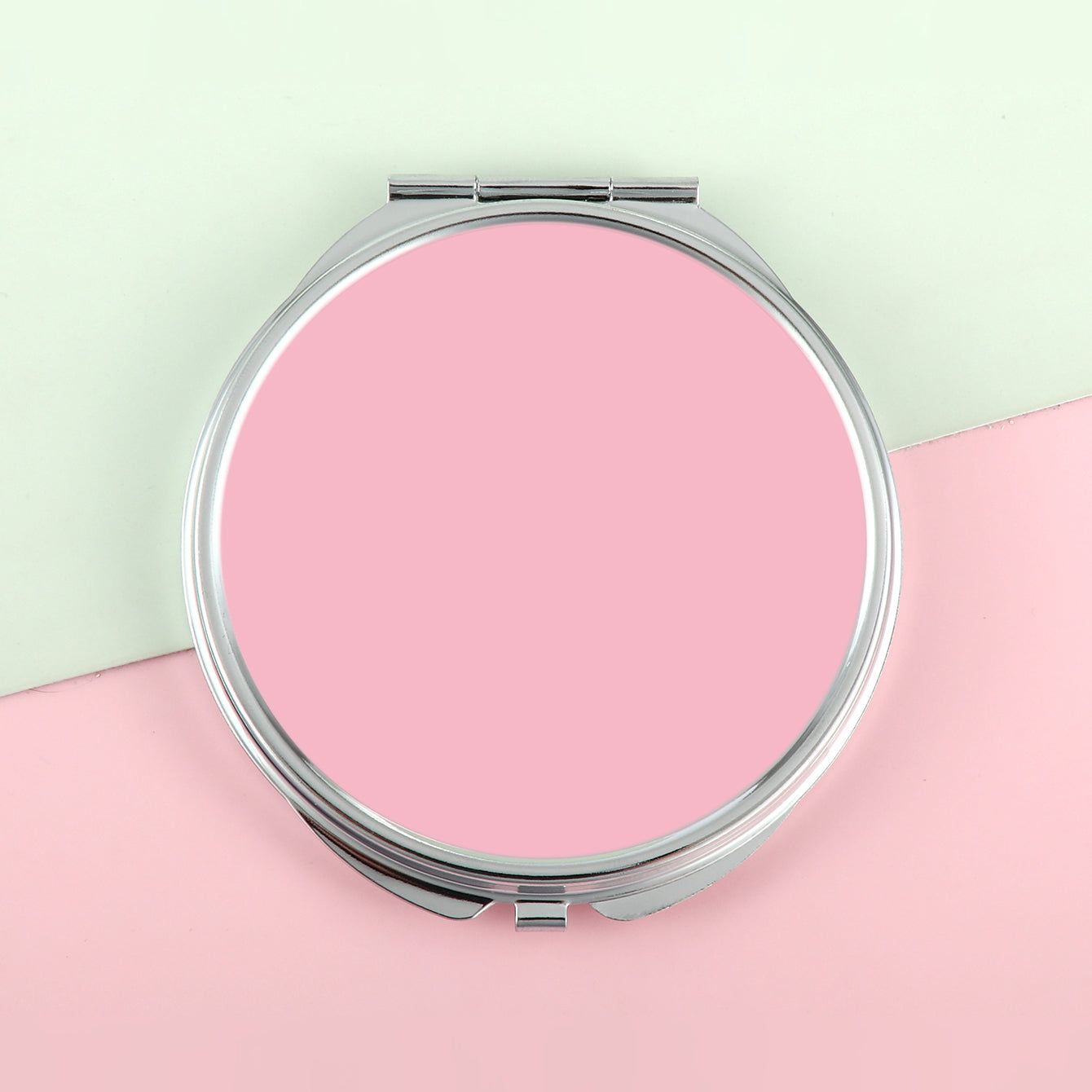 1 PC 70mm Round Double-Sided DIY Makeup Mirror 2X Magnification Compact Mirror Design Ideal For Precision Makeup Perfect Gift For Friends Family And More Suitable For Home Company And Any Other Occacions