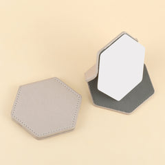 Chic and Compact at 80x90mm, Our Stainless Steel Folding Mirror, Encased in PU Leather, Is a Style Essential. In Khaki, Black, Pink, or White, It's Your On-the-Go Beauty Companion. Elevate Your Makeup Game Effortlessly! ✨