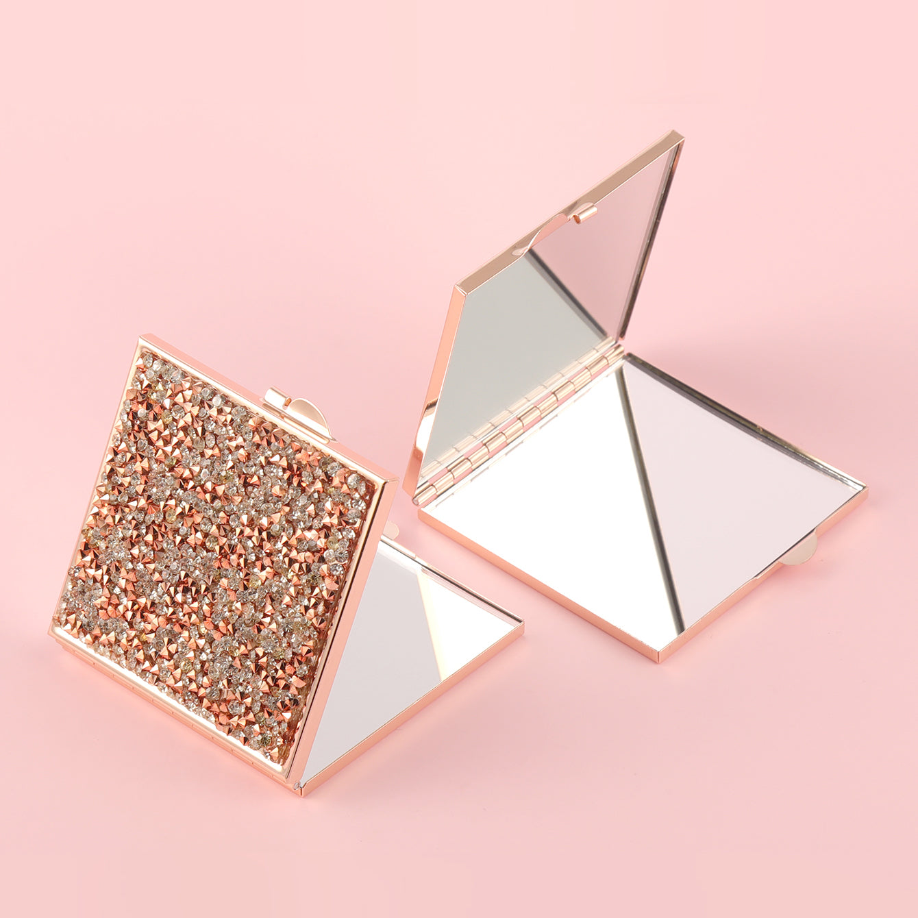 ✨ Elevate Your Glam: 670mm Square Foldable Vanity Mirror - Dual-sided with HD Glass, Silver & Rose Gold Plating, Sparkling Gem Accents. The Ultimate Festive Gift for Friends! 💄🌟 #FashionEssentials #BeautyCompanion #ShineBrightGifts