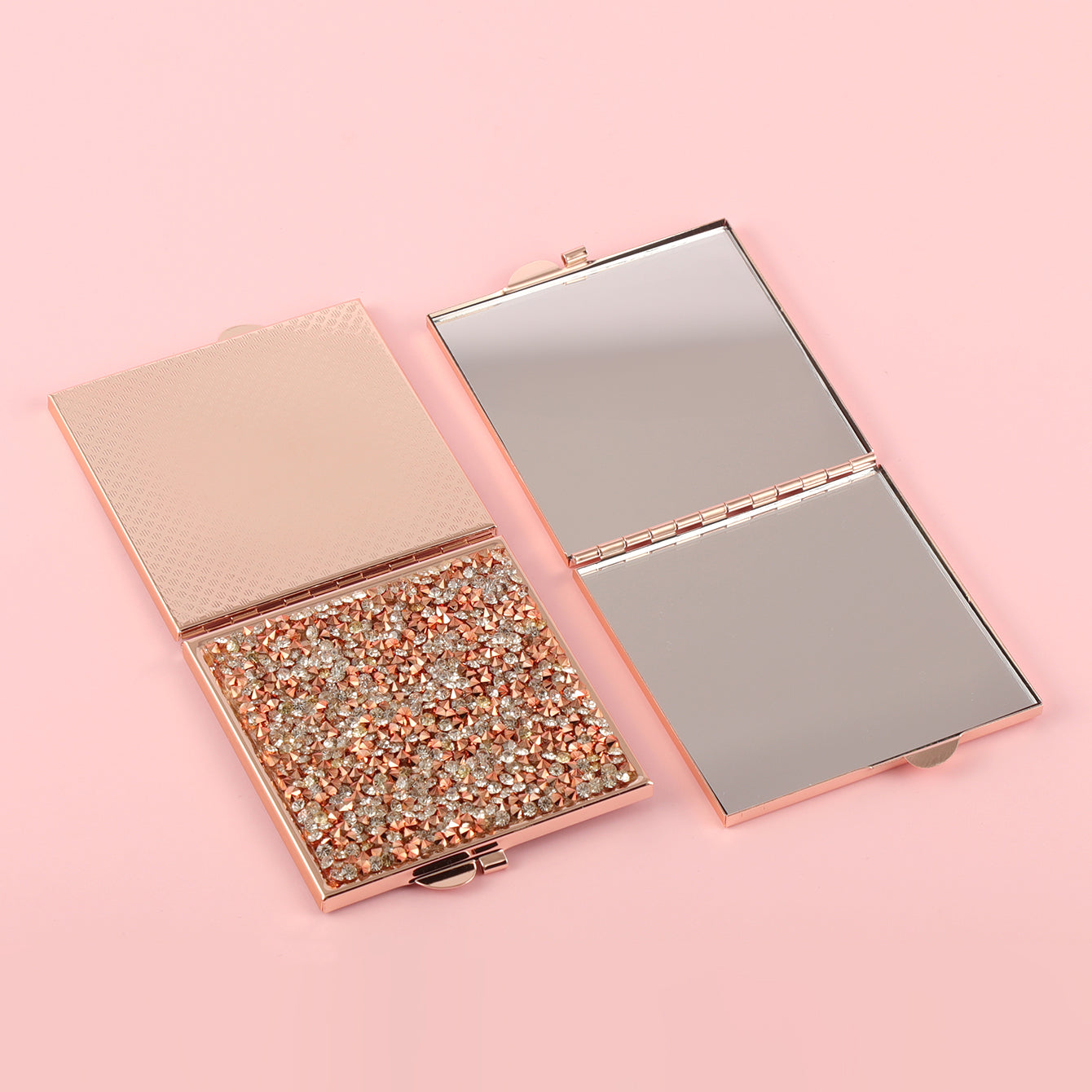 ✨ Elevate Your Glam: 670mm Square Foldable Vanity Mirror - Dual-sided with HD Glass, Silver & Rose Gold Plating, Sparkling Gem Accents. The Ultimate Festive Gift for Friends! 💄🌟 #FashionEssentials #BeautyCompanion #ShineBrightGifts