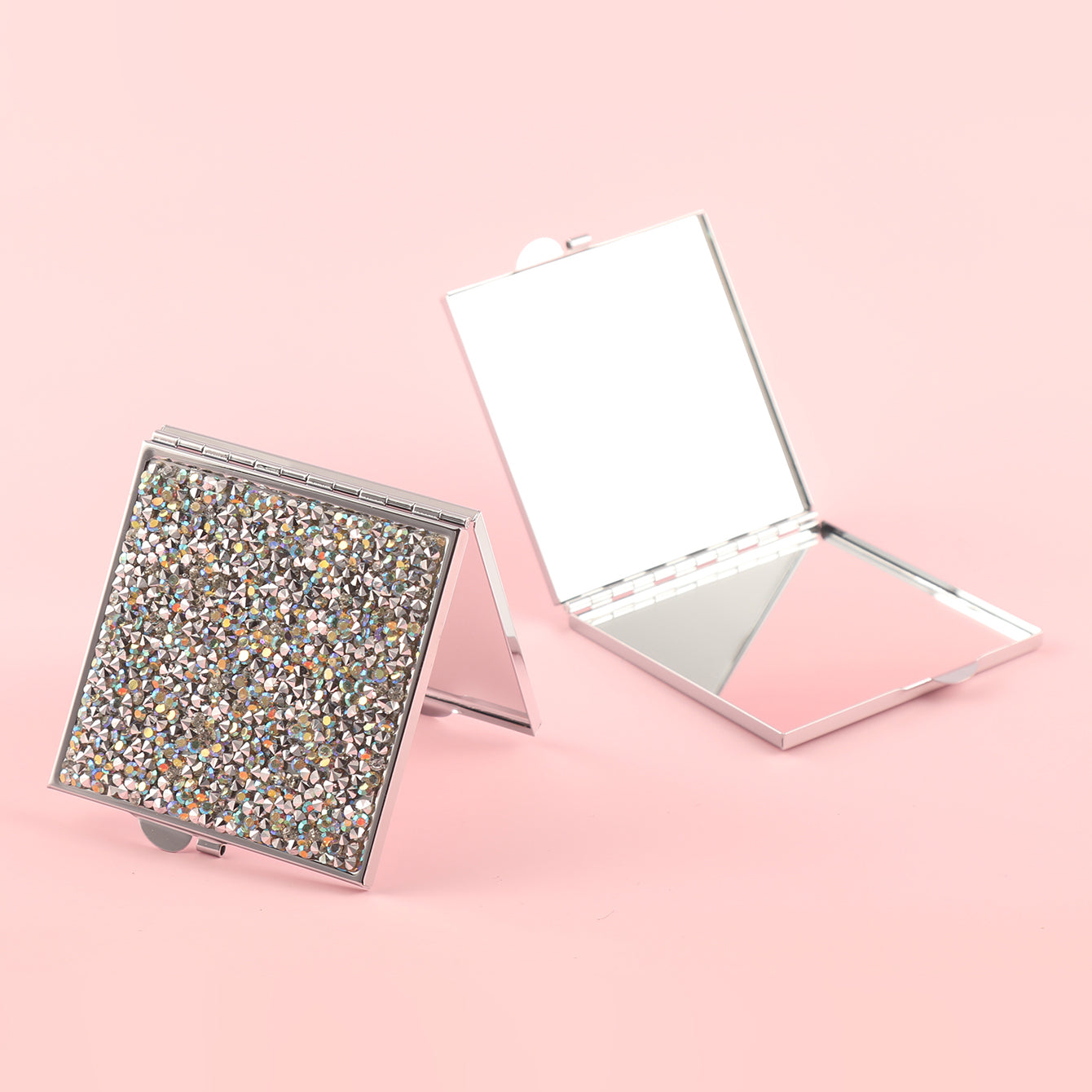 ✨ Elevate Your Glam: 670mm Square Foldable Vanity Mirror - Dual-sided with HD Glass, Silver & Rose Gold Plating, Sparkling Gem Accents. The Ultimate Festive Gift for Friends! 💄🌟 #FashionEssentials #BeautyCompanion #ShineBrightGifts