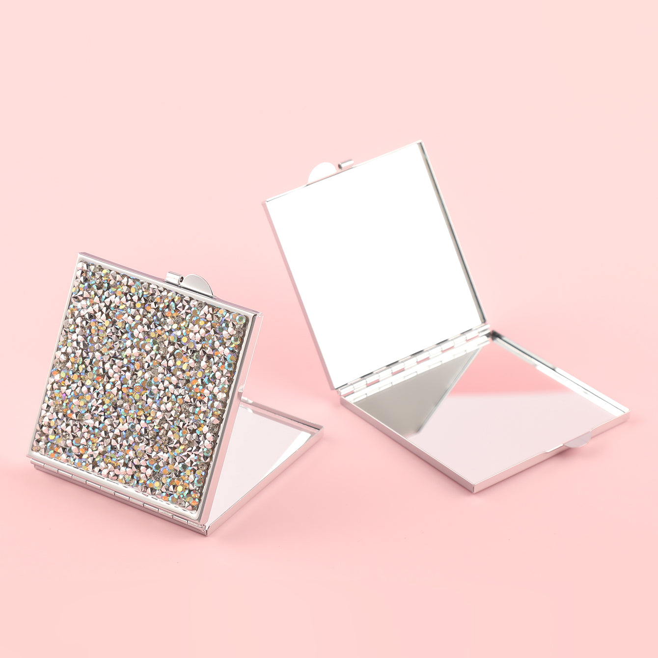 ✨ Elevate Your Glam: 670mm Square Foldable Vanity Mirror - Dual-sided with HD Glass, Silver & Rose Gold Plating, Sparkling Gem Accents. The Ultimate Festive Gift for Friends! 💄🌟 #FashionEssentials #BeautyCompanion #ShineBrightGifts