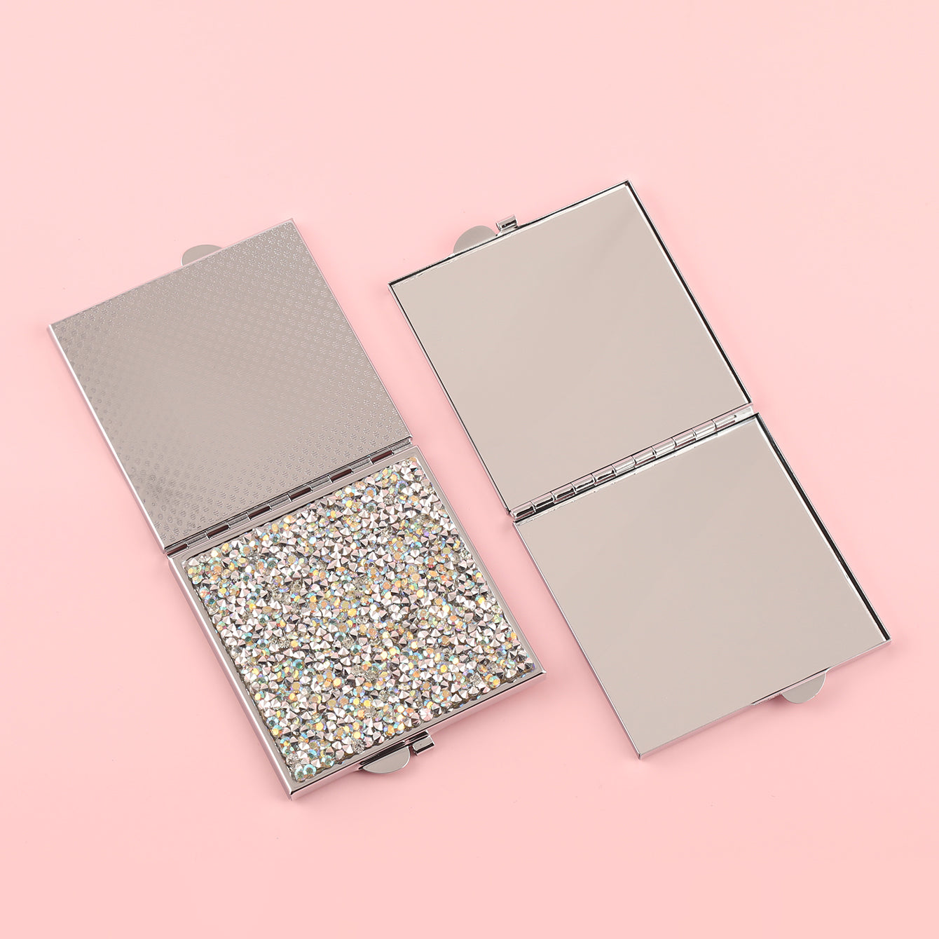 ✨ Elevate Your Glam: 670mm Square Foldable Vanity Mirror - Dual-sided with HD Glass, Silver & Rose Gold Plating, Sparkling Gem Accents. The Ultimate Festive Gift for Friends! 💄🌟 #FashionEssentials #BeautyCompanion #ShineBrightGifts