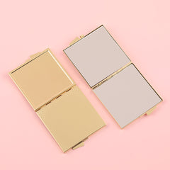 Sophisticated and Elegant 60*60mm Square Cosmetic Mirror, HD Environmentally Friendly Glass Lenses, a Must-Have for Makeup, with Plating Silver And Plating Gold Frame and Delicate Shape to Create Perfect Makeup