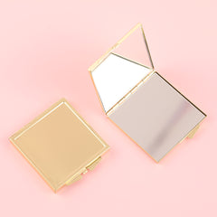 Sophisticated and Elegant 60*60mm Square Cosmetic Mirror, HD Environmentally Friendly Glass Lenses, a Must-Have for Makeup, with Plating Silver And Plating Gold Frame and Delicate Shape to Create Perfect Makeup