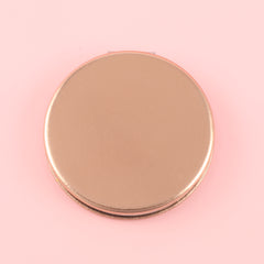 The 70*70mm Round Cosmetic Mirror is Made of Eco-friendly PU Leather, with a HD Glass Mirror and an Plating Silver Metal Frame, Showing the Perfect Combination of Pure Beauty, Environmental Protection, and Elegant Beauty