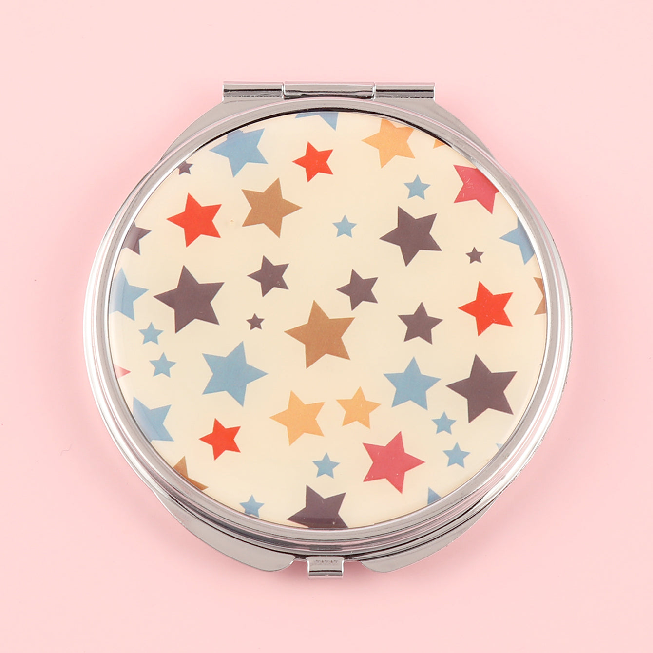 70*70mm HD Epoxy Design Cosmetic Mirror, Plating Silver, a Variety of Dazzling Pictures of Your Choice, the Secret Weapon That Gives You Perfect Makeup