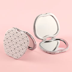 Customized Patterns and Five Shapes Available, Made of PU Glitte Leather, with HD Glass and Silver Frames, Available in Pink and White, Creating a Dazzling New Makeup Experience