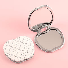 Customized Patterns and Five Shapes Available, Made of PU Glitte Leather, with HD Glass and Silver Frames, Available in Pink and White, Creating a Dazzling New Makeup Experience