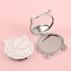 ✨Five-shaped Mirror, Ever-changing and Gorgeous!，HD Glass Silver Edge, PU Glitte Leather Covering, Black and White, The Best Choice for Gift-giving Makeup Mirror, Friends Will Love It💄🌟