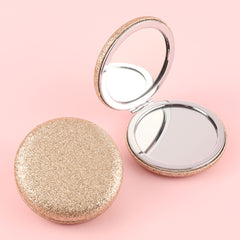 Translucent HD Glass Mirror, Eco-Friendly and Fashionable, Available in Four Colors, 70*70mm Round Bread-Shaped Cosmetic Mirror, Showing Off Your Personalized Beauty