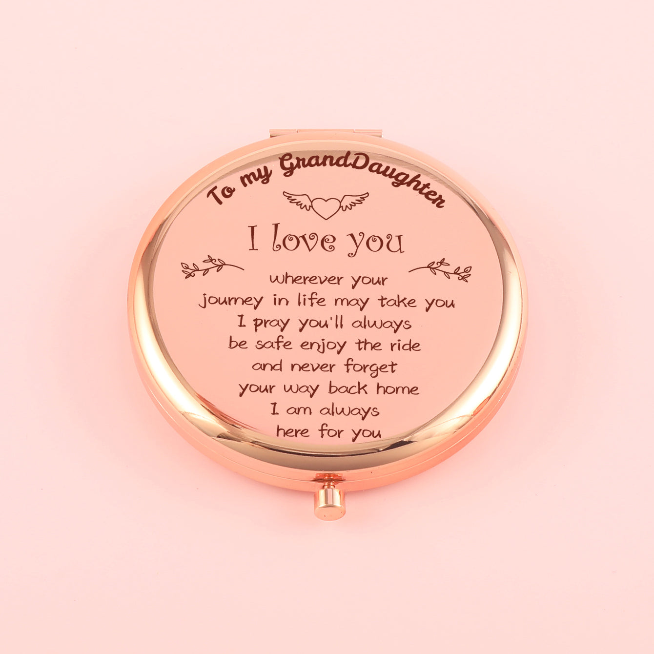 70*70mm Round Button Mirror, Plating Gold Metal Frame, HD Glass Mirror, Various Fashionable Designs, a Perfect Gift for Friends