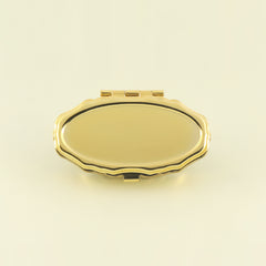 Stylish Oval Pill Box, Built-in HD Glass Mirror, 52*32mm, Multiple Colors Available