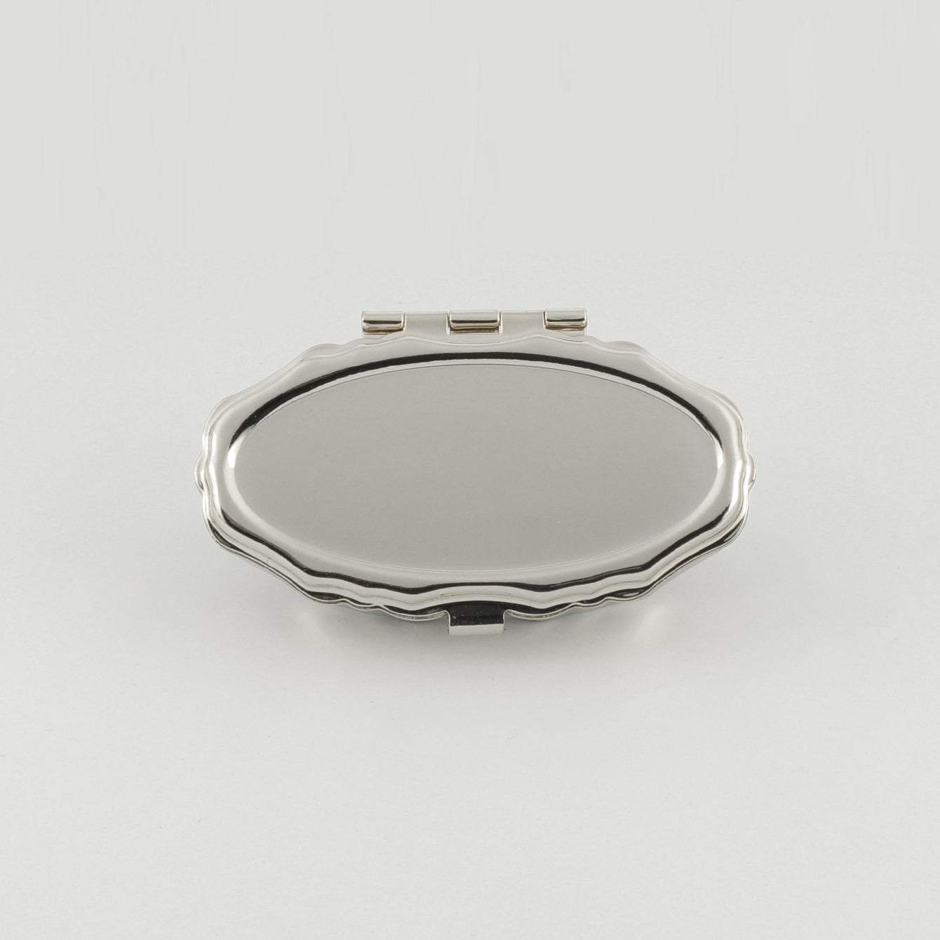 Stylish Oval Pill Box, Built-in HD Glass Mirror, 52*32mm, Multiple Colors Available