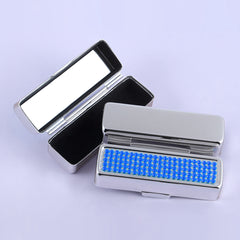 Exquisite Lipstick Box, 80*30mm, Equipped with Sparkling Rhinestones, Available in Four Colors ，Black, Blue, Yellow, White, Perfect for Holding Your Lipstick