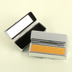 Exquisite Lipstick Box, 80*30mm, Equipped with Sparkling Rhinestones, Available in Four Colors ，Black, Blue, Yellow, White, Perfect for Holding Your Lipstick